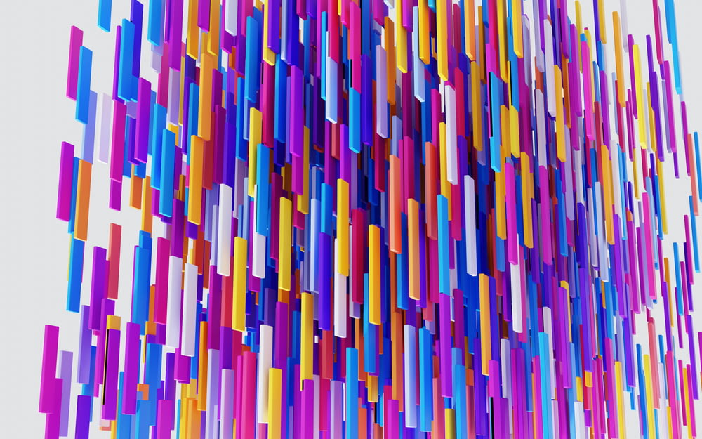 a large multicolored sculpture made of sticks