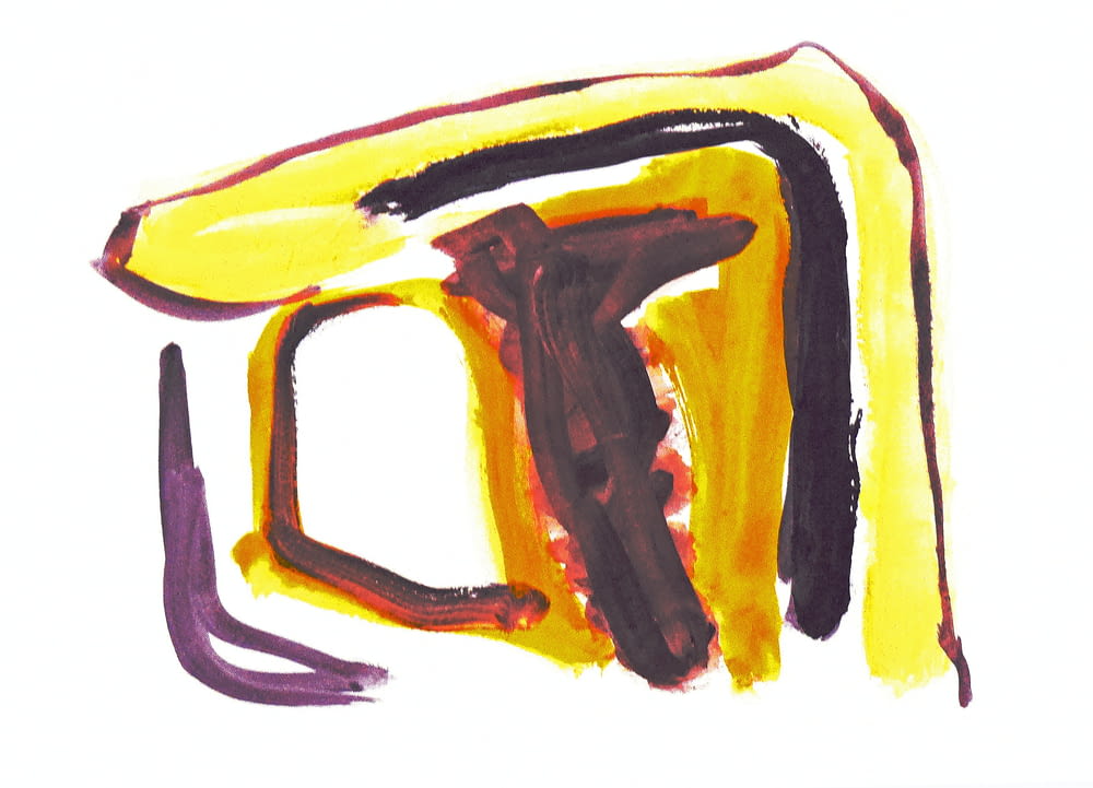 un dessin d’un objet jaune et noir