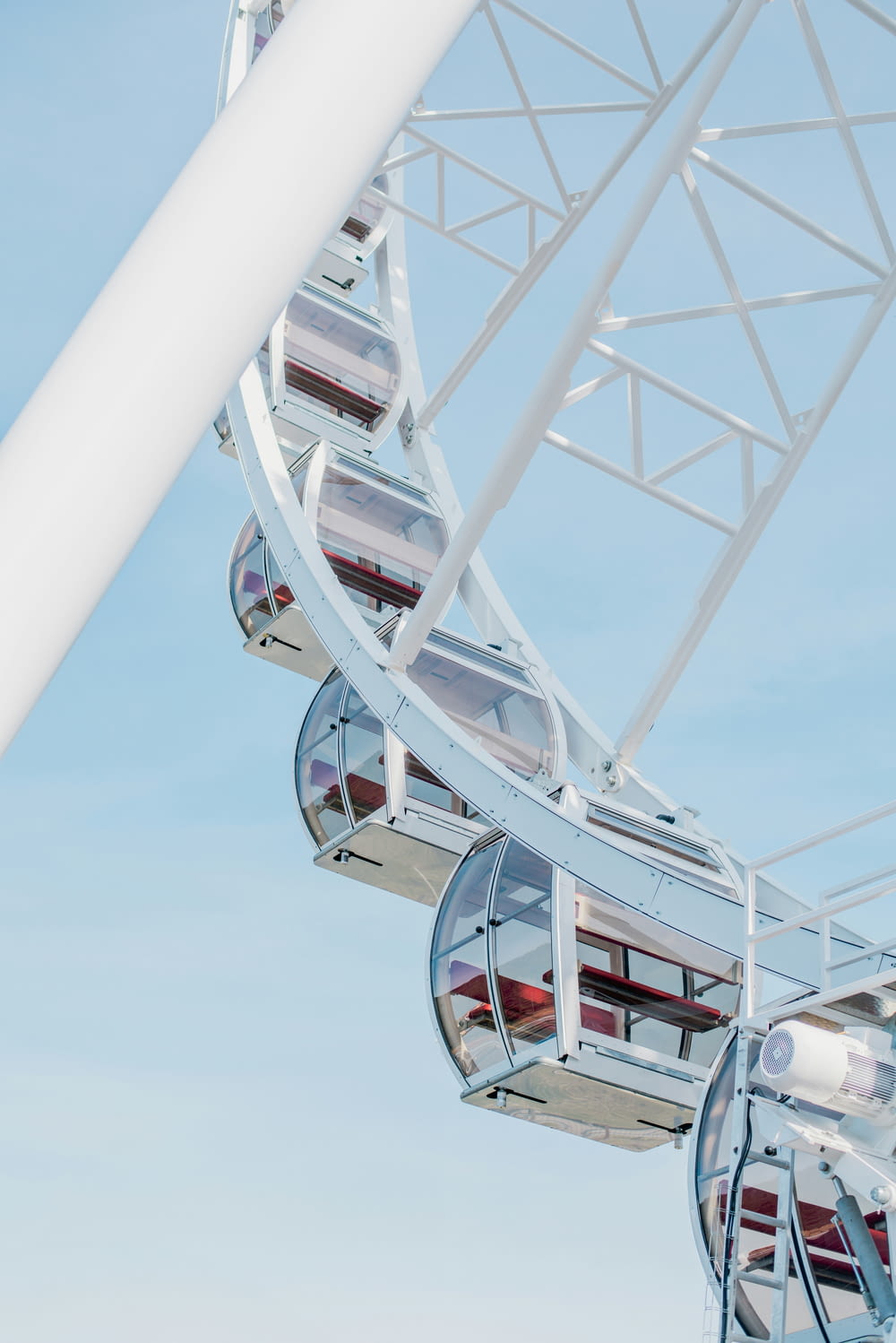 a ferris wheel with a sky background