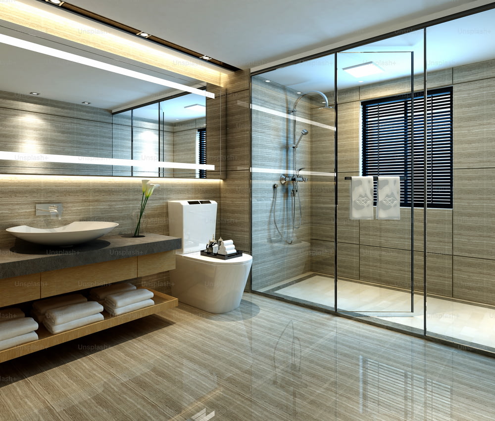 3D Render of Luxury Bathroom