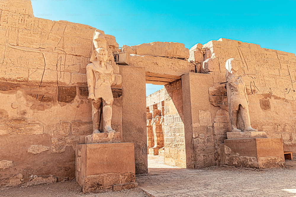 The Temple of Ramses at Karnak in Luxor. Archaeological and tourist attractions of Egypt