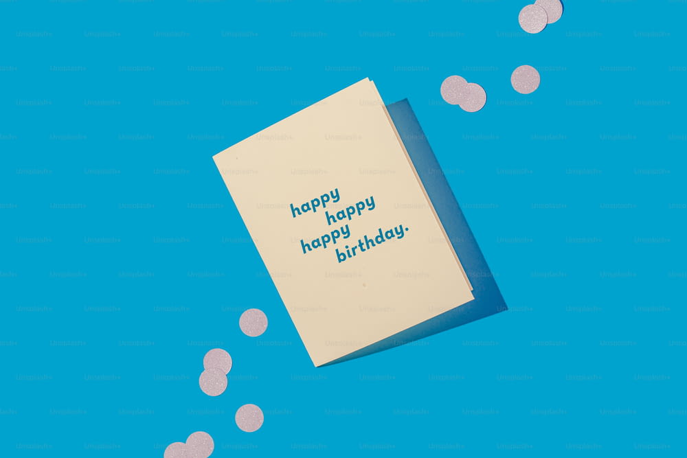 a happy birthday card with confetti coming out of it