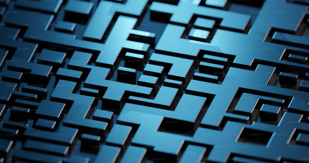 um close up de um fundo azul com quadrados e retângulos
