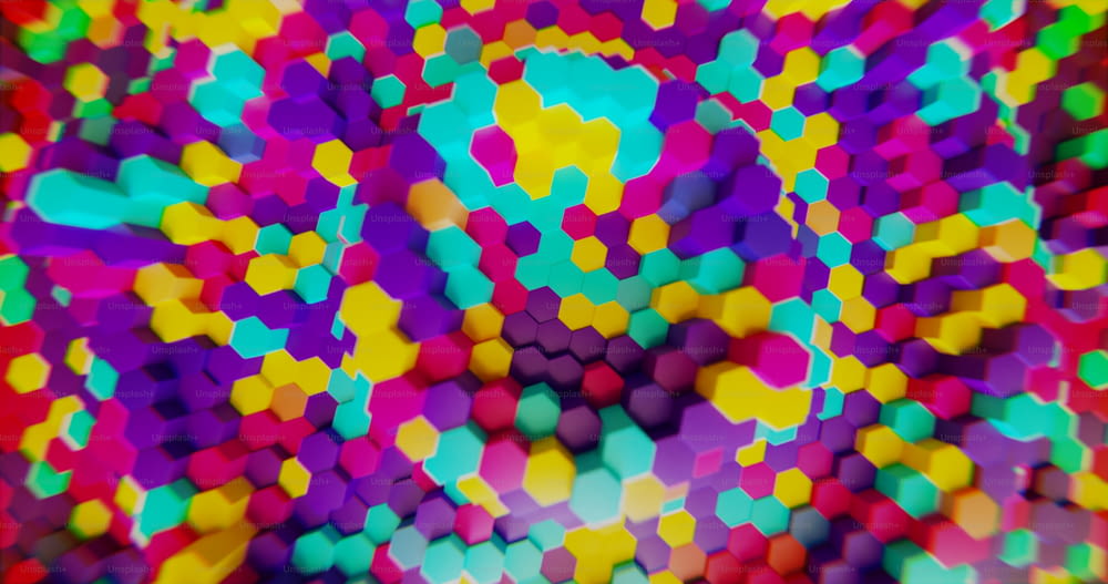 uma imagem multicolorida de um monte de bolas