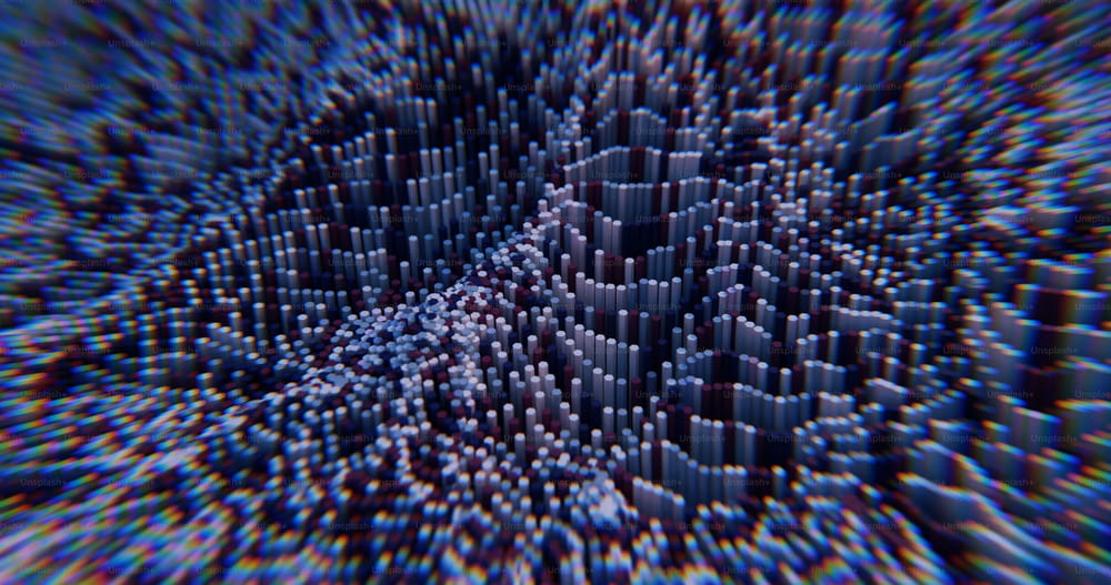 Immagine di un'immagine distorta dello schermo di un computer