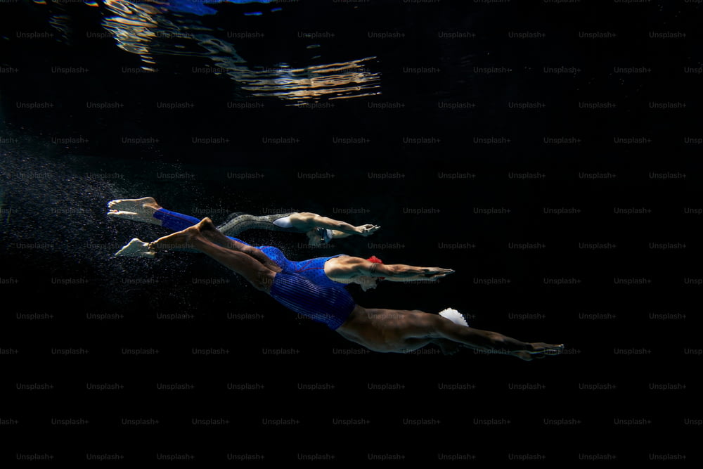 Underwater view of swimmers