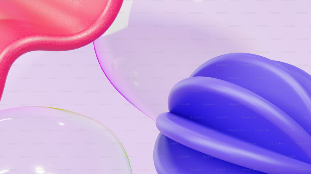 a close up of a purple and pink object