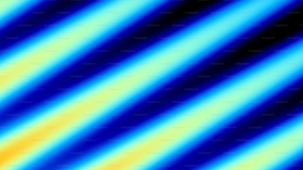 Ein verschwommenes Bild aus blauen und gelben Streifen