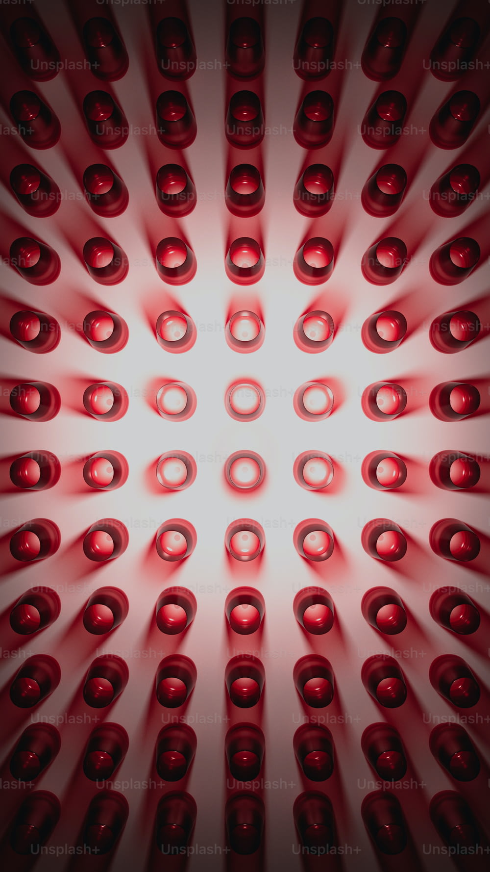 赤と白の円で構成されたパターン