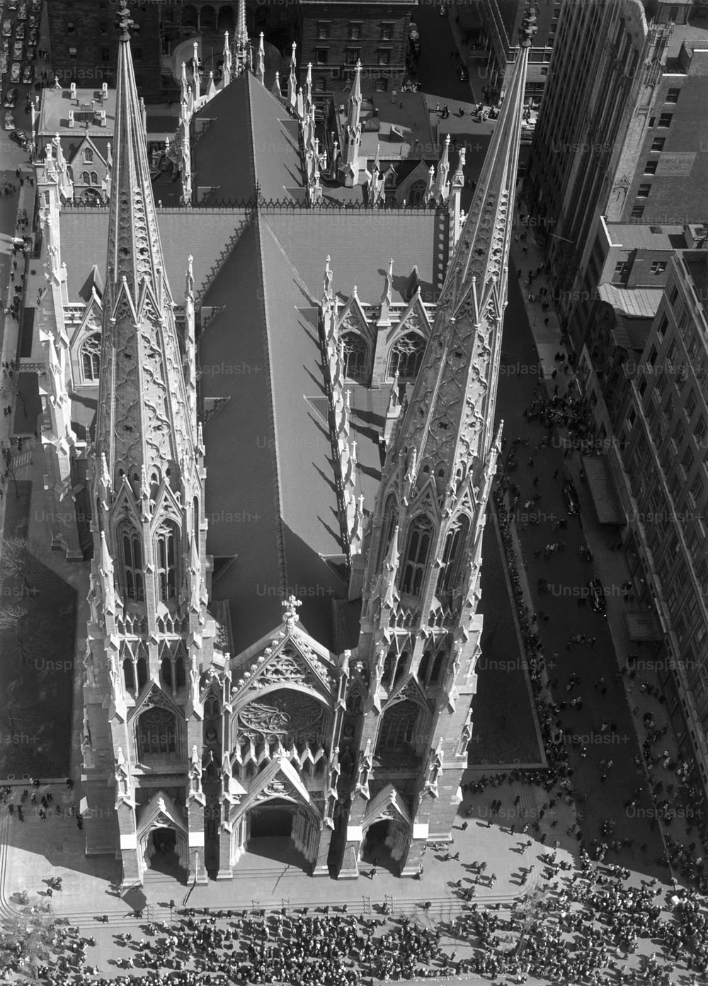 미국 - 1950년대경: 뉴욕시, 성 패트릭 대성당.