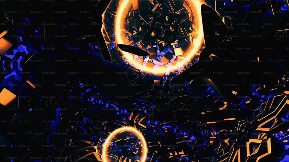 un'immagine generata al computer di un oggetto luminoso