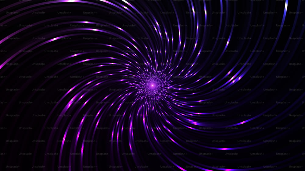 ein lila-schwarzer Hintergrund mit einem spiralförmigen Design