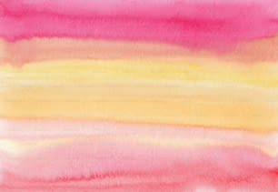 uma pintura em aquarela de diferentes tons de rosa, amarelo e laranja