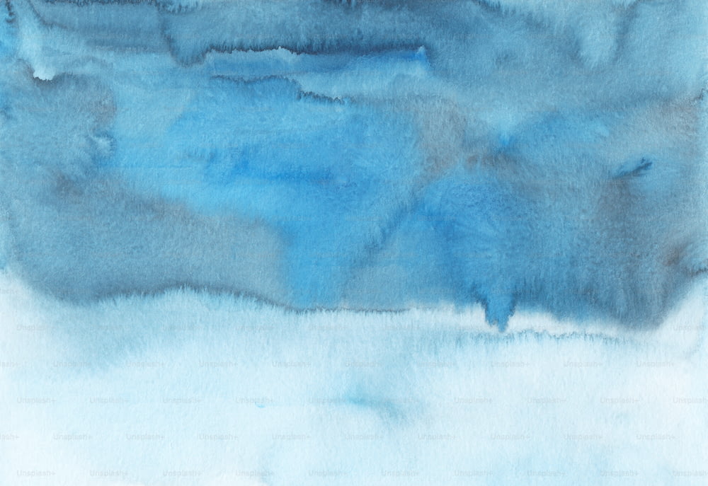 a watercolor painting of a blue sky
