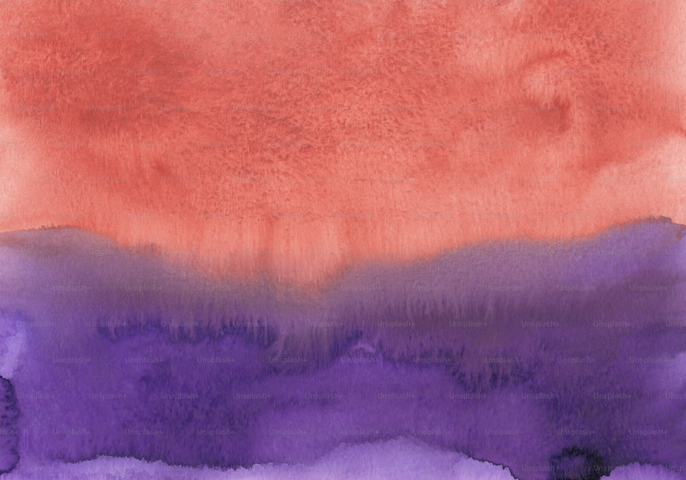 a painting of a purple and orange background