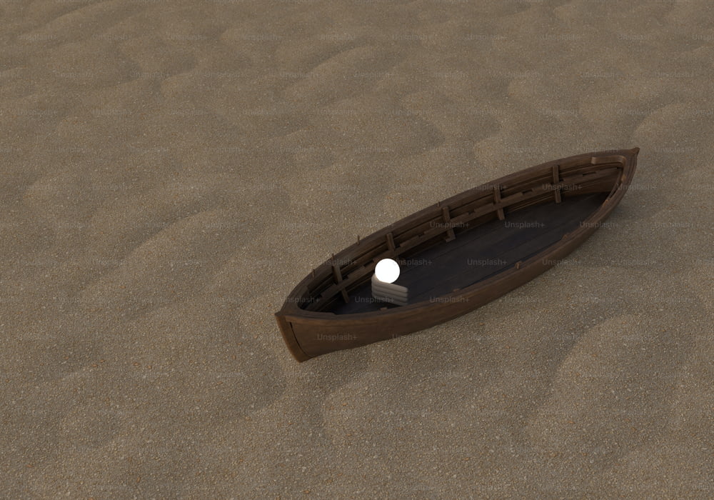 砂浜の上に座る小さなボート