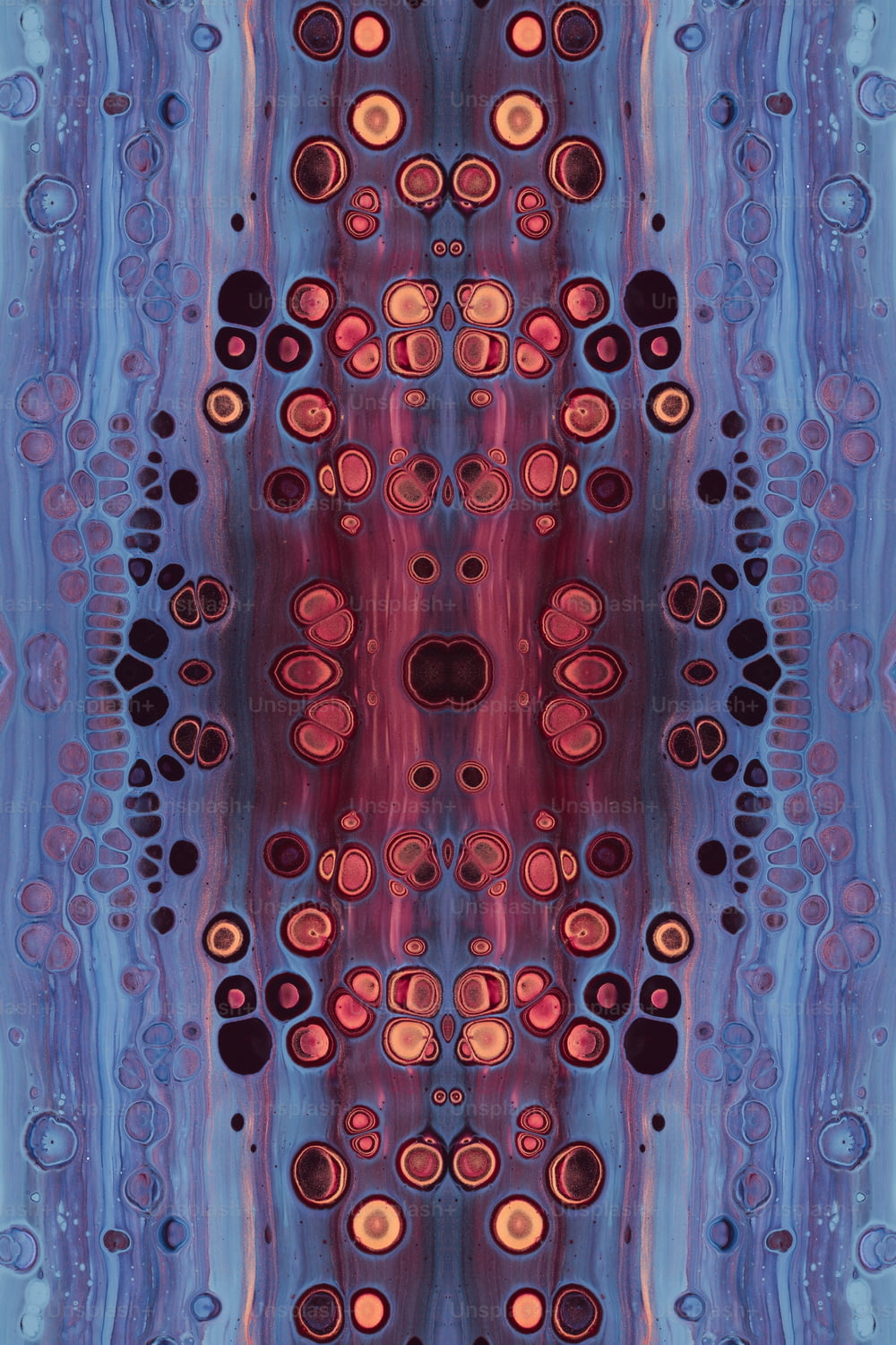 a picture of a blue and red pattern