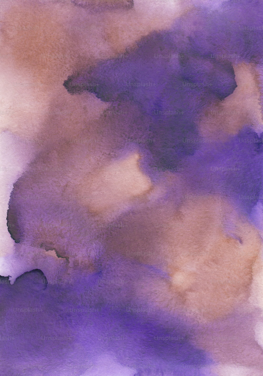 a painting of a purple and white background