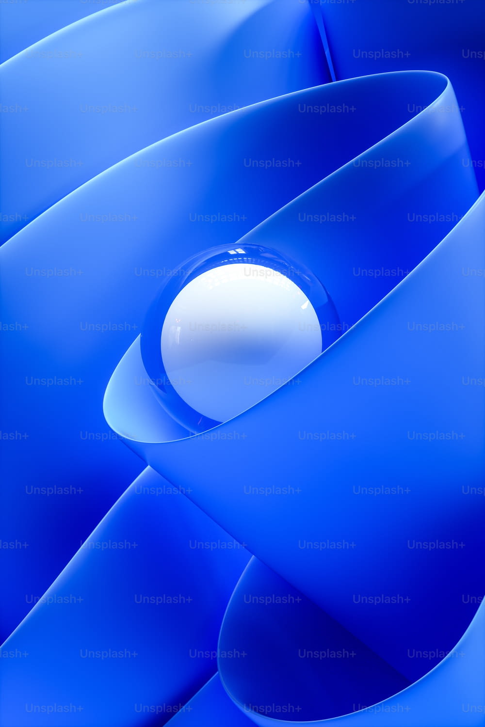 uma imagem gerada por computador de um objeto azul