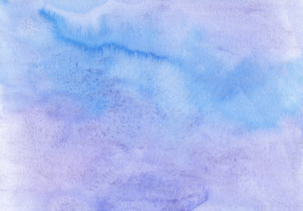 a watercolor painting of a blue and purple sky