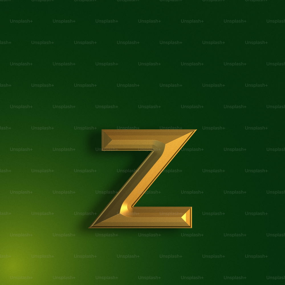 녹색 바탕에 금색 문자 Z