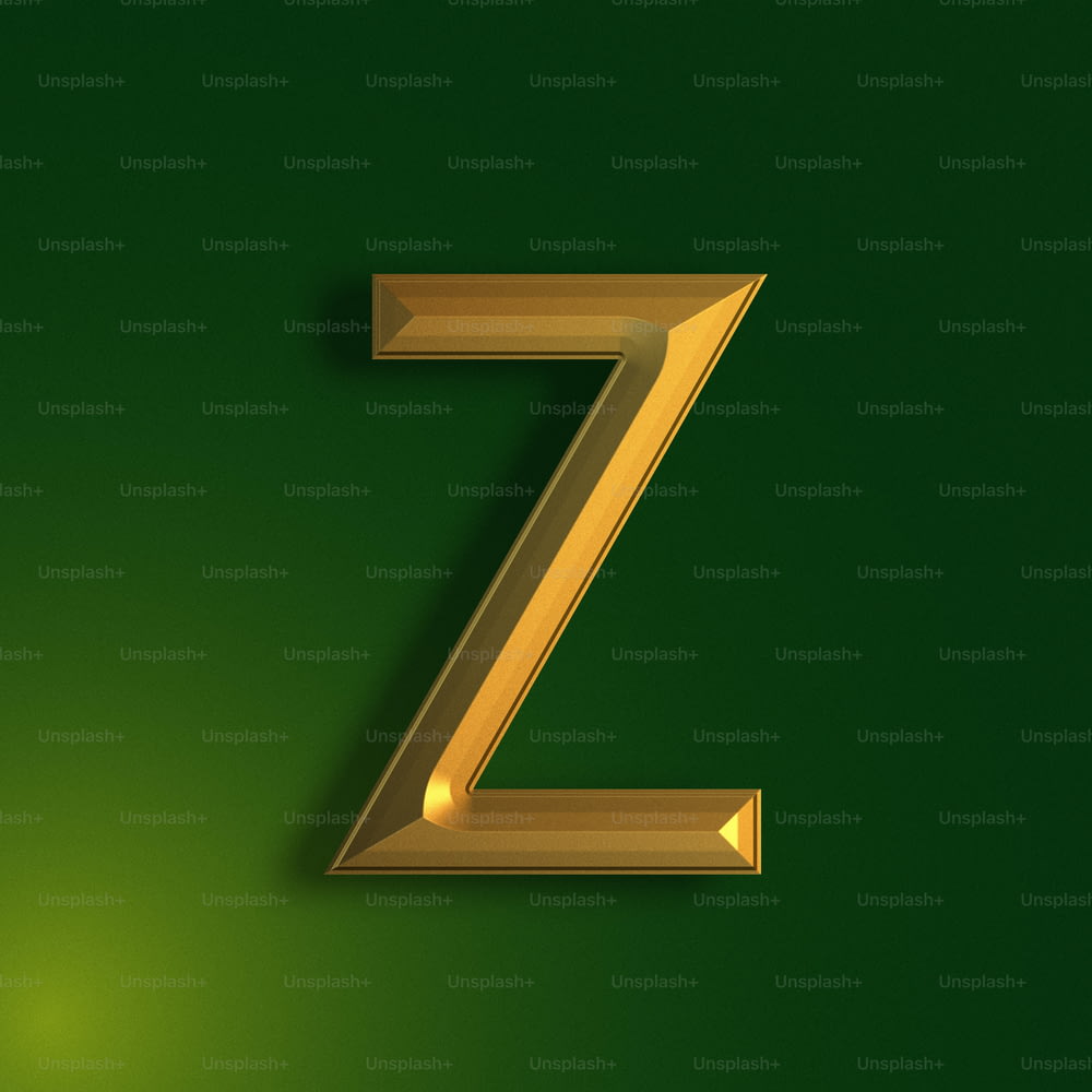 녹색 바탕에 황금색 문자 Z