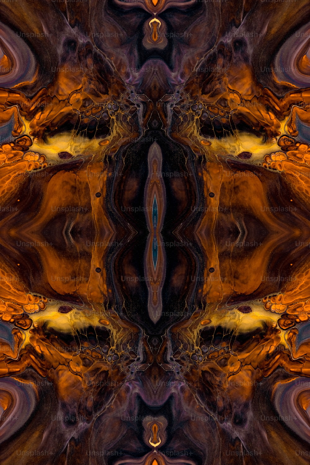 an abstract image of an orange and black background