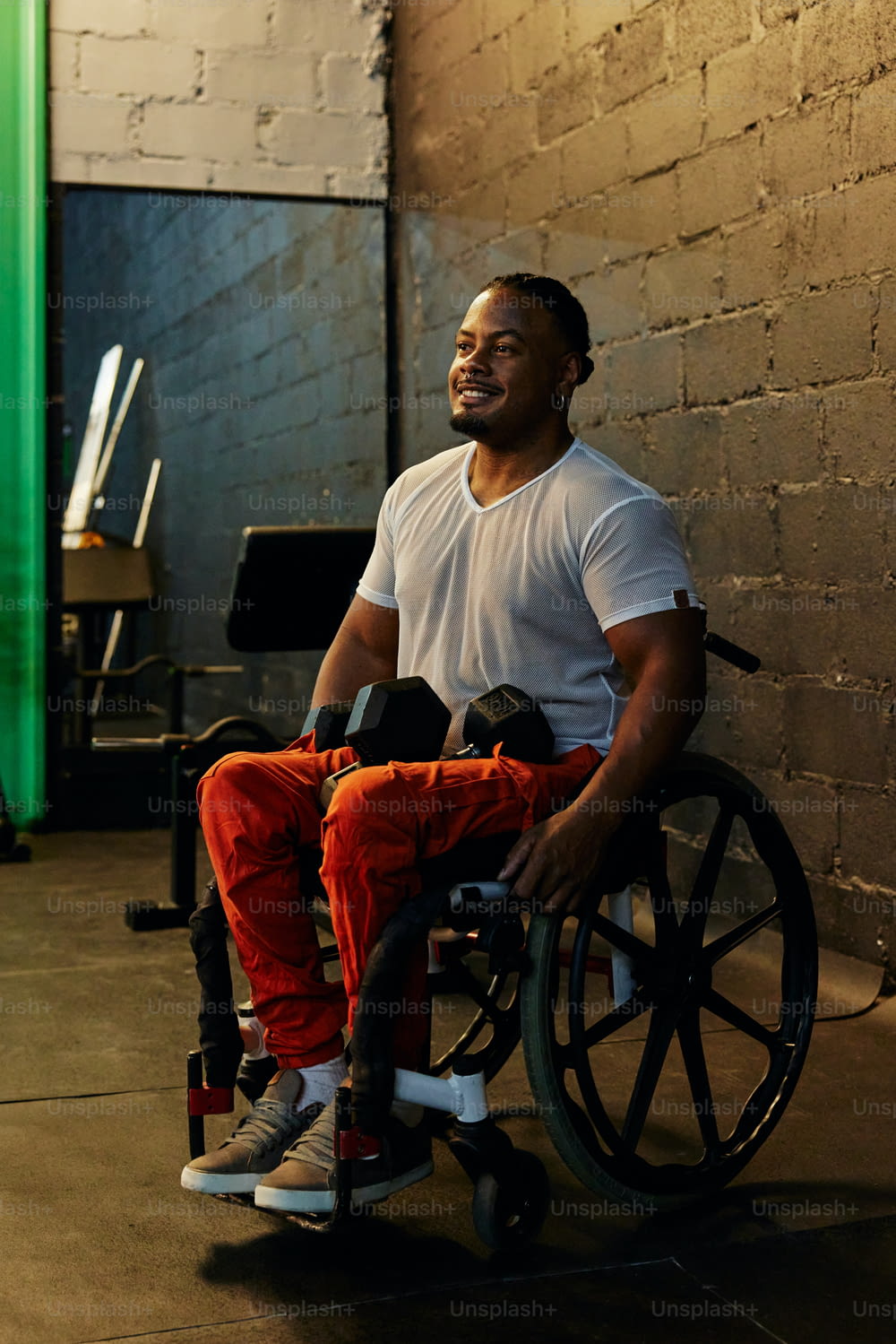 a man sitting in a wheelchair