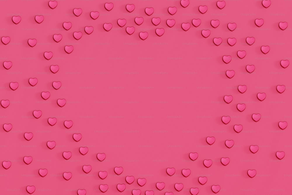a pink background with lots of hearts on it