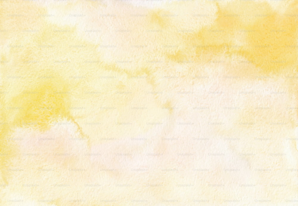 a watercolor painting of a yellow and white background