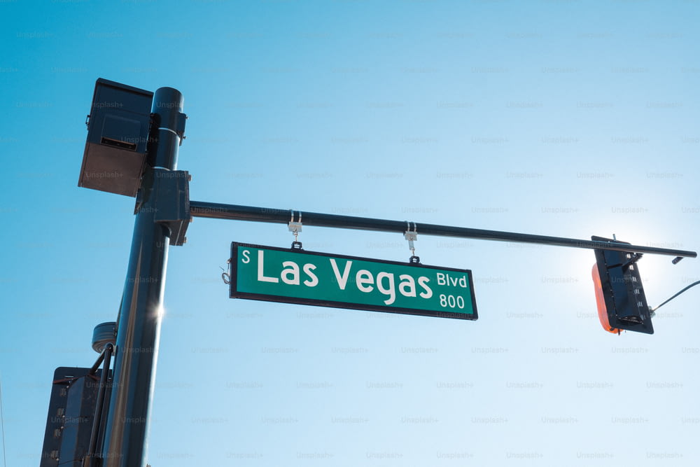 a street sign that reads las vegas boulevard