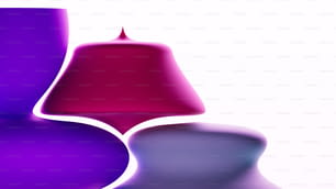 a close up of a purple vase with a red candle