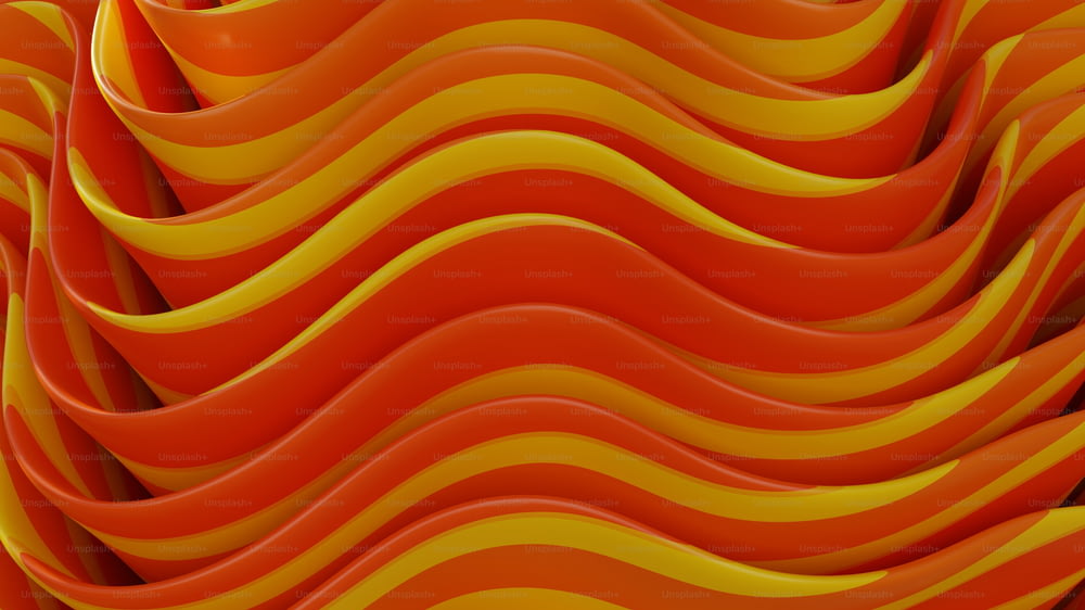 ein oranger und gelber Hintergrund mit Wellenlinien