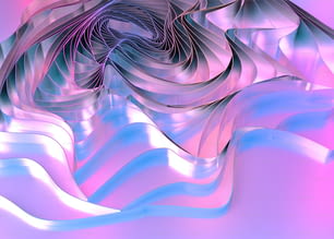 une image générée par ordinateur d’une vague en rose et bleu
