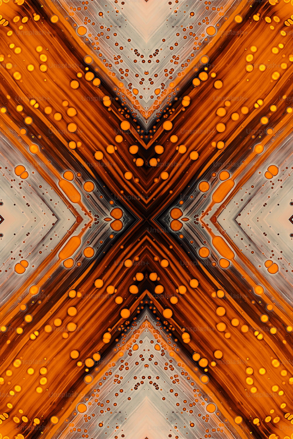 an abstract image of an orange and gray pattern