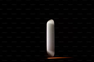 a tall white object sitting on top of a table