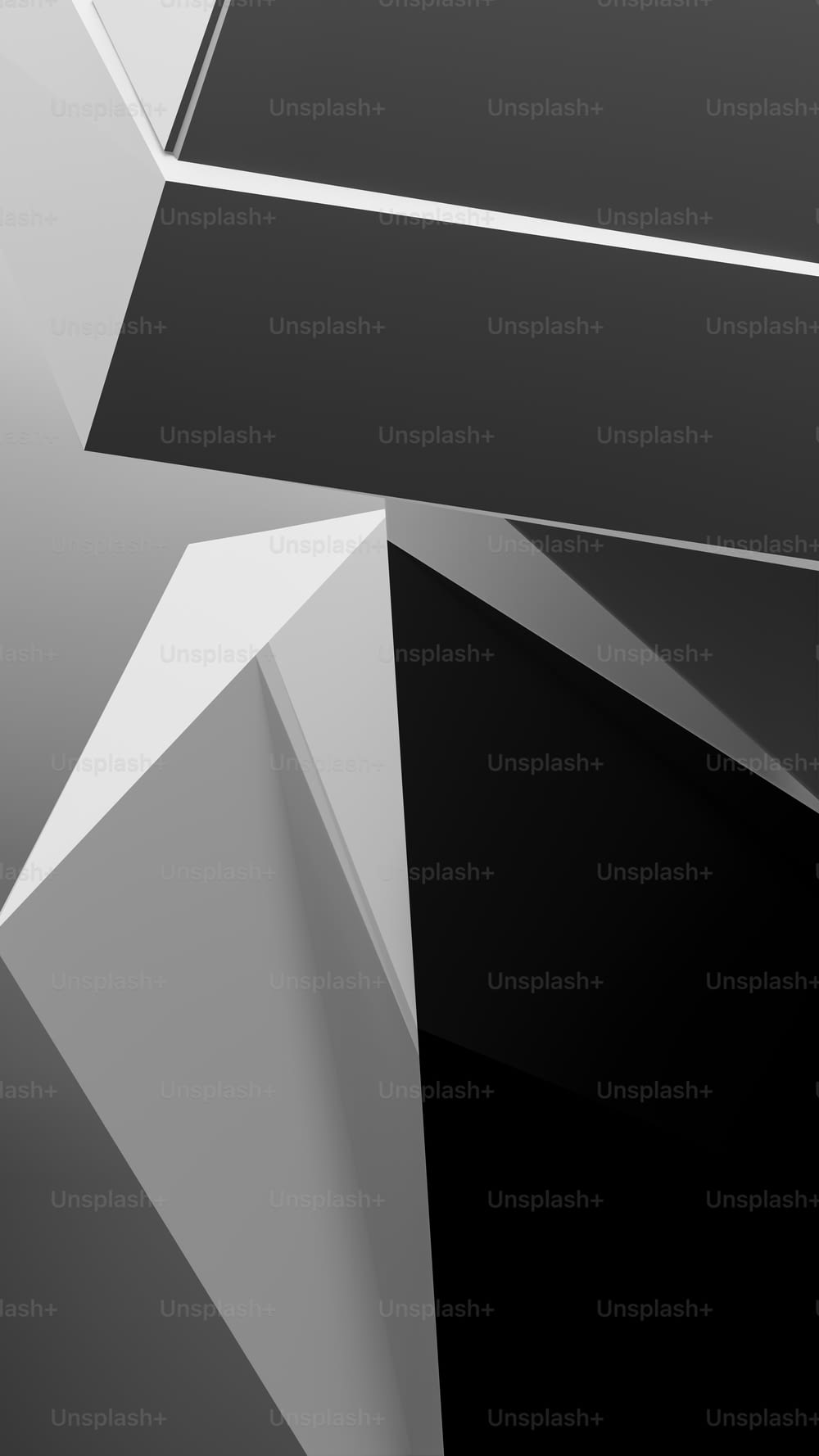 a black and white abstract background with triangles