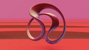 Una imagen estilizada de un objeto rosa y púrpura