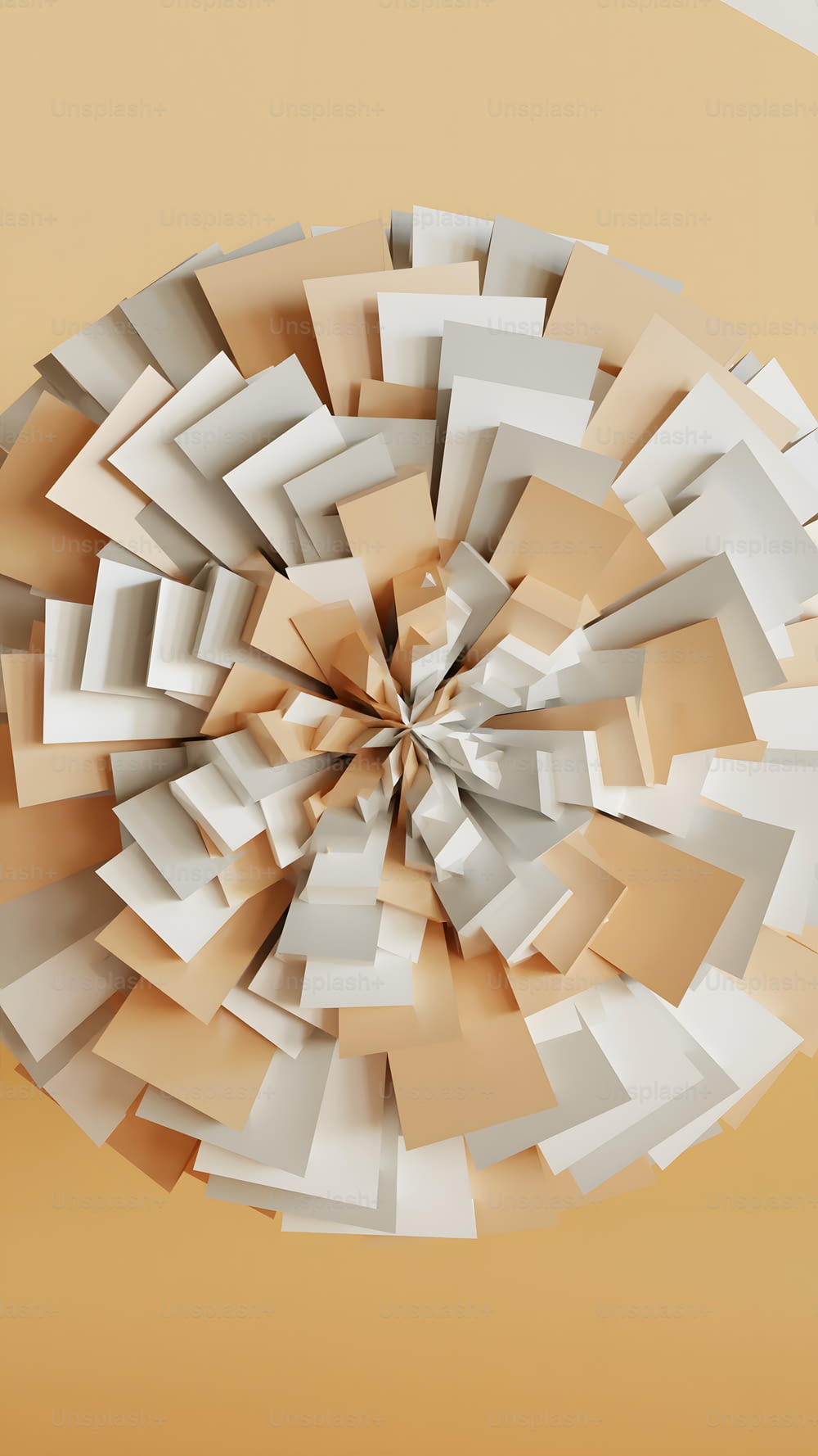 an abstract photo of a circular object made out of paper