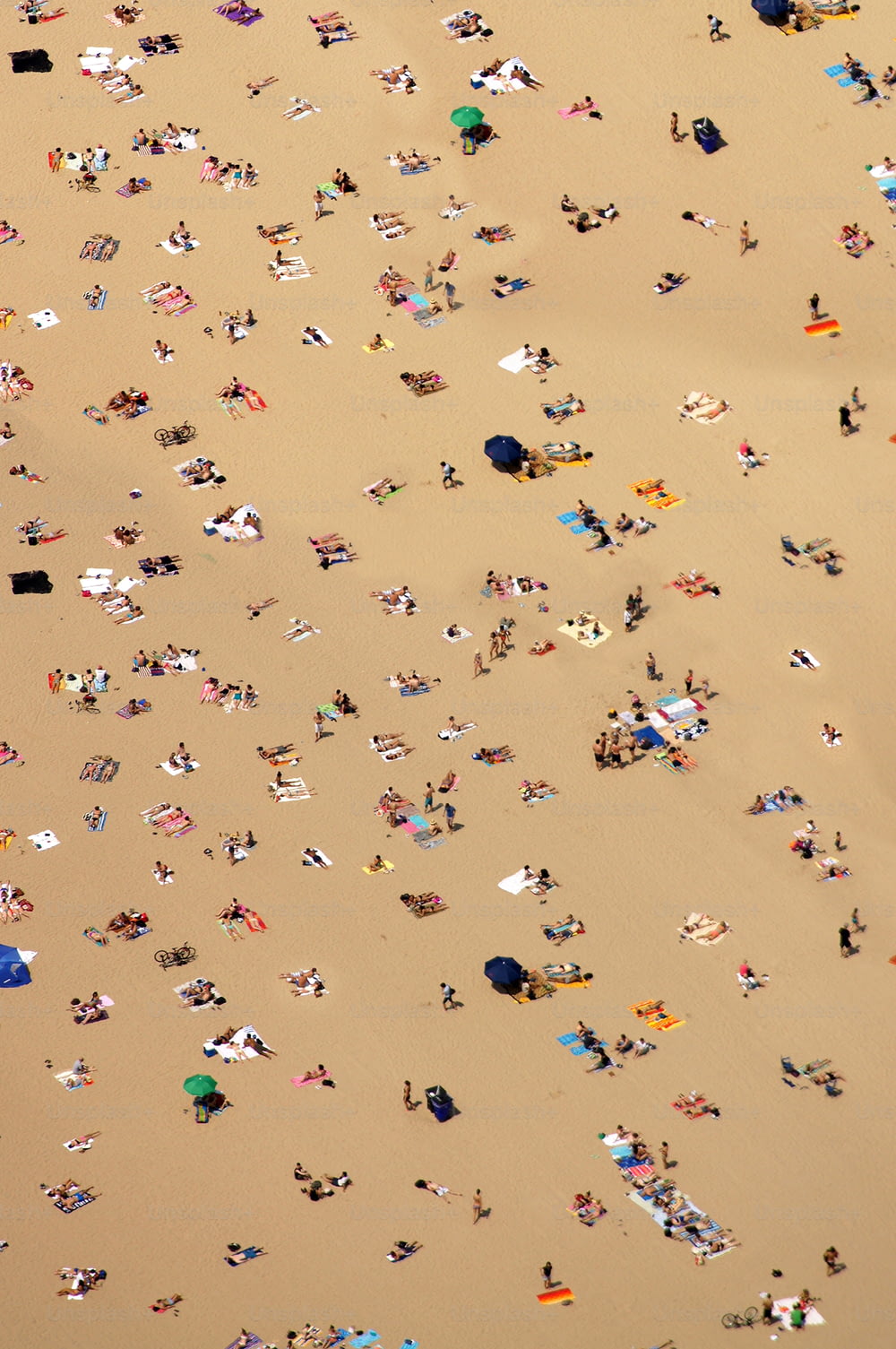 a large group of people laying on top of a sandy beach