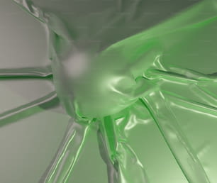 a close up view of a green umbrella