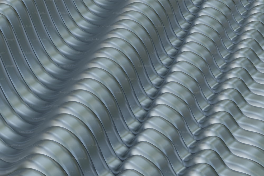 a close up view of a wavy metal surface