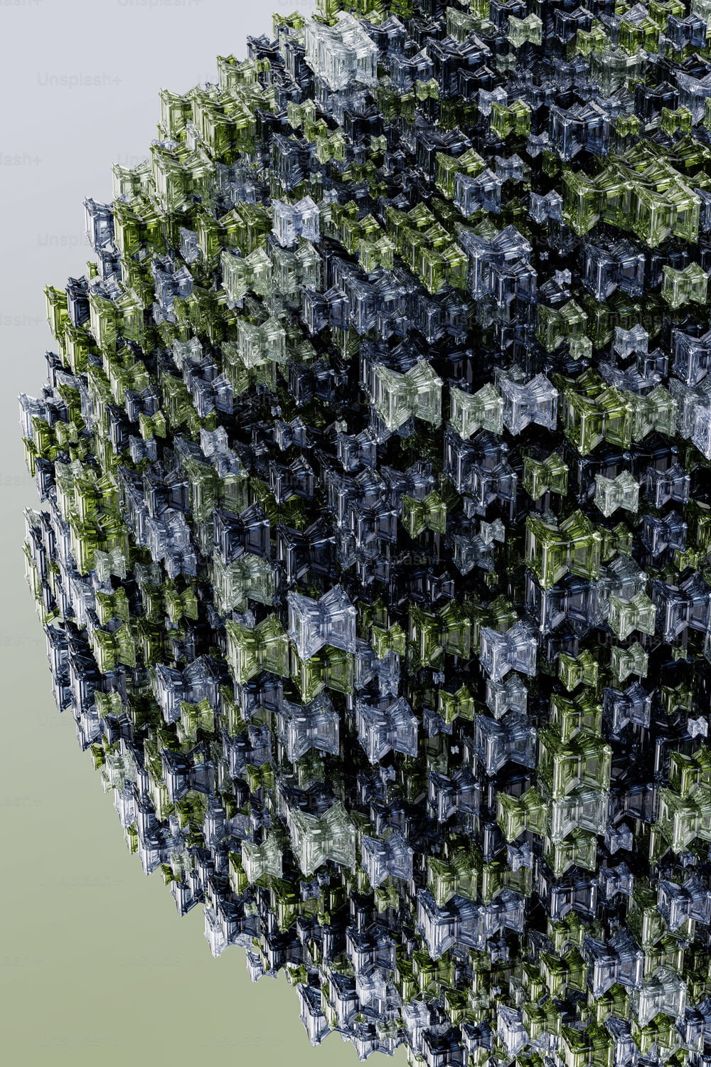 Una imagen abstracta de un montón de cubos
