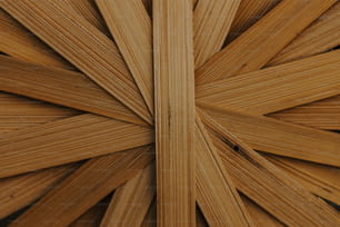 a close up view of a wooden structure