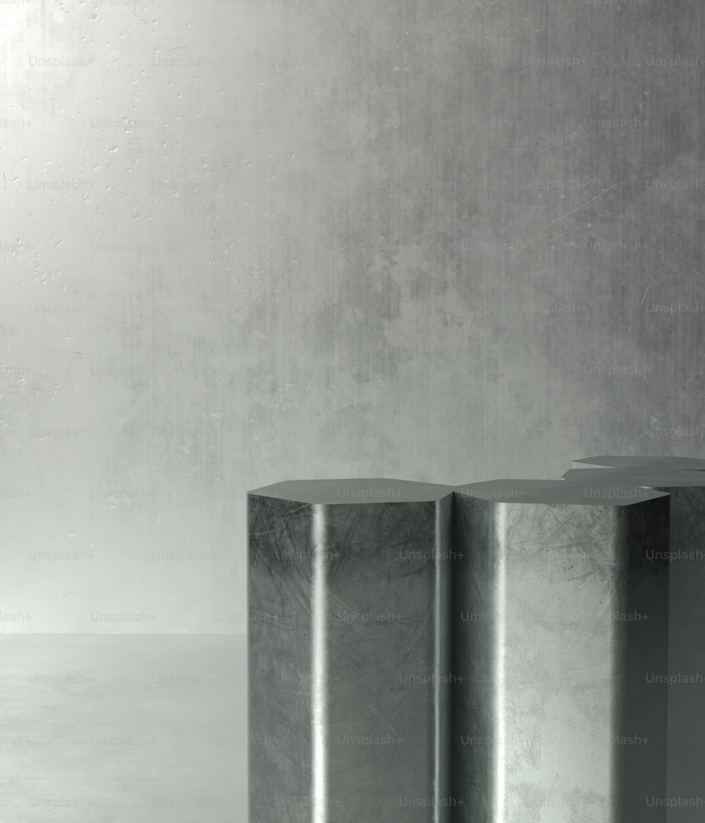 Una foto in bianco e nero di due cilindri metallici
