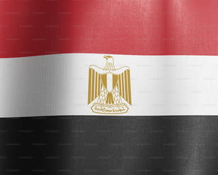Un gros plan du drapeau de l’Égypte