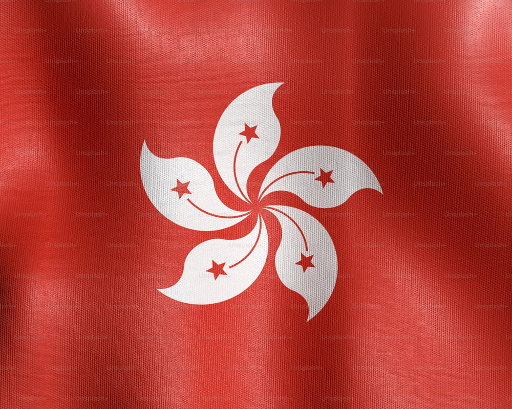 Die Flagge von Hong weht im Wind