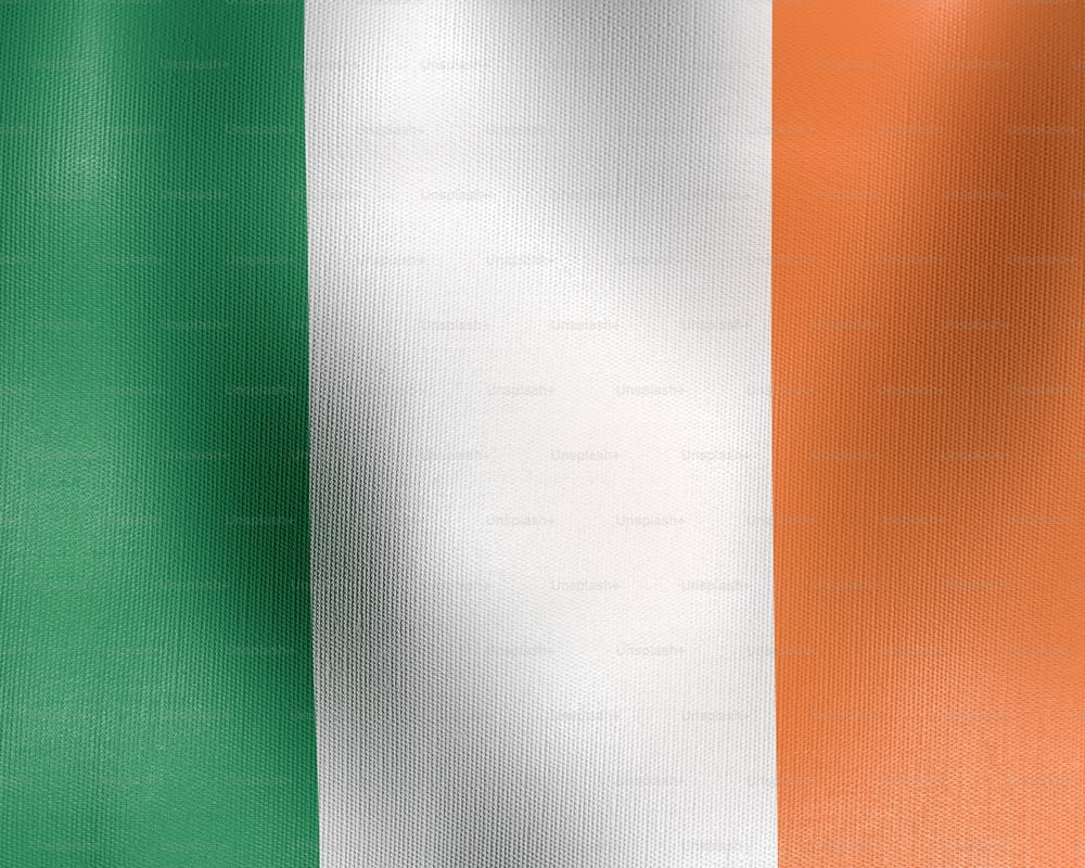 Eine Nahaufnahme der Flagge Irlands