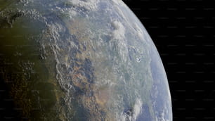 우주에서 바라본 지구의 근접 모습