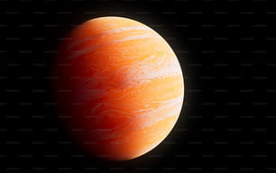Un pianeta rosso con uno sfondo nero